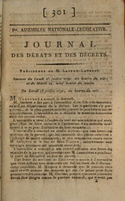 Journal des débats et des décrets Dienstag 24. Juli 1792