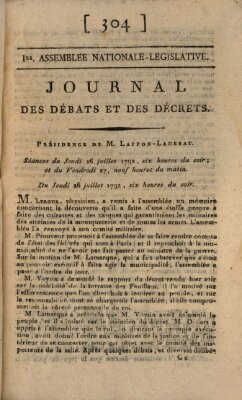 Journal des débats et des décrets Donnerstag 26. Juli 1792