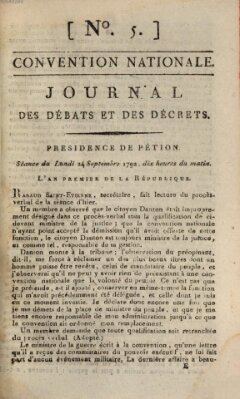 Journal des débats et des décrets Montag 24. September 1792