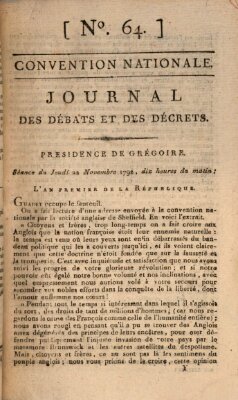 Journal des débats et des décrets Donnerstag 22. November 1792