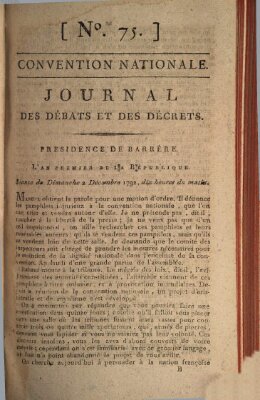 Journal des débats et des décrets Sonntag 2. Dezember 1792