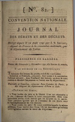 Journal des débats et des décrets Sonntag 9. Dezember 1792