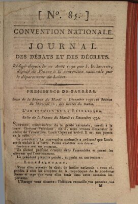 Journal des débats et des décrets Dienstag 11. Dezember 1792