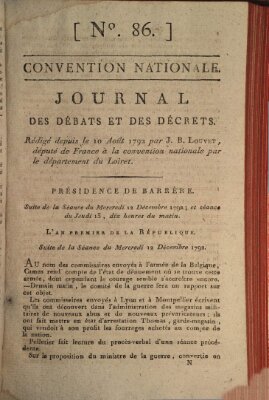 Journal des débats et des décrets Donnerstag 13. Dezember 1792