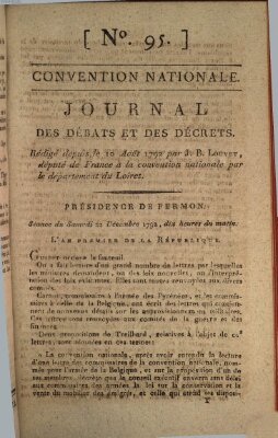 Journal des débats et des décrets Samstag 22. Dezember 1792