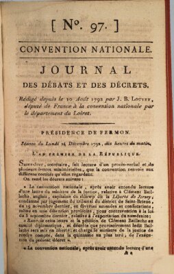 Journal des débats et des décrets Montag 24. Dezember 1792