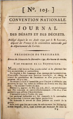 Journal des débats et des décrets Sonntag 30. Dezember 1792