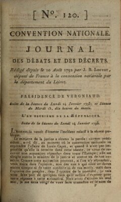 Journal des débats et des décrets Dienstag 15. Januar 1793