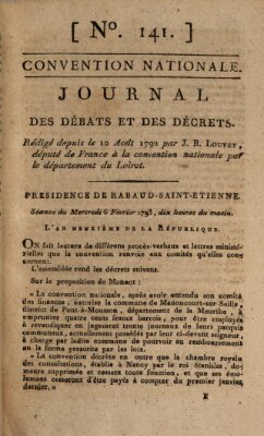 Journal des débats et des décrets Mittwoch 6. Februar 1793