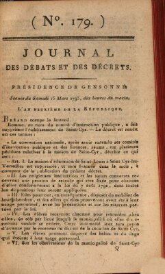 Journal des débats et des décrets Samstag 16. März 1793