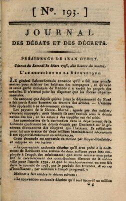 Journal des débats et des décrets Samstag 30. März 1793