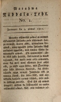 Marahwa näddalaleht Freitag 5. Januar 1821