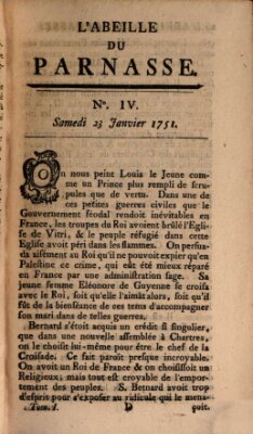 L' Abeille du Parnasse Samstag 23. Januar 1751