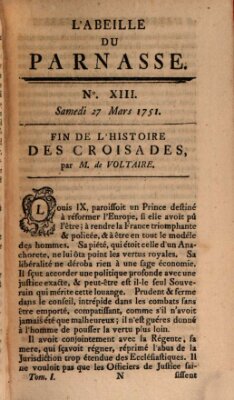 L' Abeille du Parnasse Samstag 27. März 1751