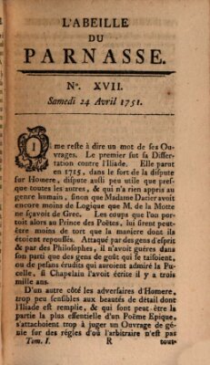 L' Abeille du Parnasse Samstag 24. April 1751