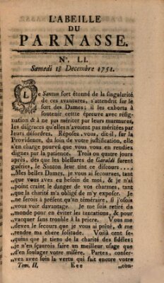 L' Abeille du Parnasse Samstag 18. Dezember 1751