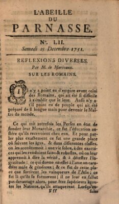 L' Abeille du Parnasse Samstag 25. Dezember 1751