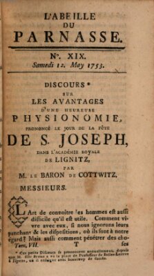 L' Abeille du Parnasse Samstag 12. Mai 1753