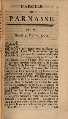 L' Abeille du Parnasse Samstag 9. Februar 1754