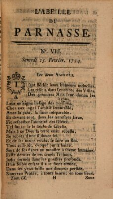 L' Abeille du Parnasse Samstag 23. Februar 1754