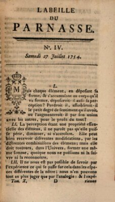 L' Abeille du Parnasse Samstag 27. Juli 1754