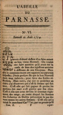 L' Abeille du Parnasse Samstag 10. August 1754