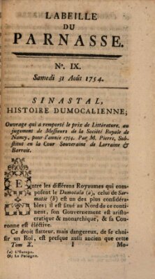 L' Abeille du Parnasse Samstag 31. August 1754