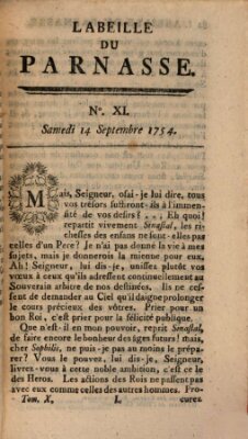 L' Abeille du Parnasse Samstag 14. September 1754