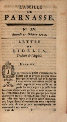 L' Abeille du Parnasse Samstag 12. Oktober 1754