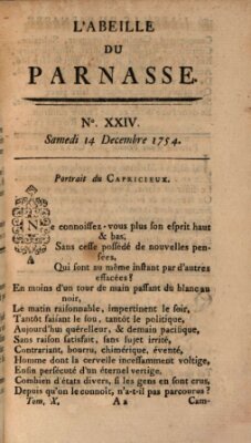 L' Abeille du Parnasse Samstag 14. Dezember 1754