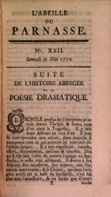 L' Abeille du Parnasse Samstag 30. Mai 1750