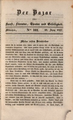 Der Bazar für Kunst, Literatur, Theater und Geselligkeit Mittwoch 28. Juni 1837