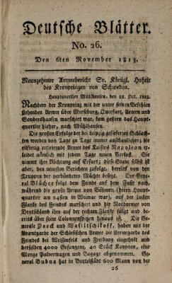 Deutsche Blätter Samstag 6. November 1813