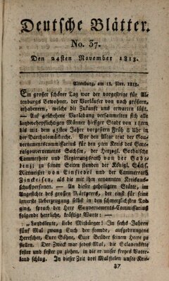 Deutsche Blätter Mittwoch 24. November 1813