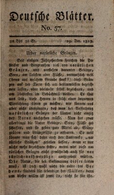 Deutsche Blätter Mittwoch 29. Dezember 1813