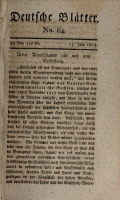 Deutsche Blätter Freitag 14. Januar 1814