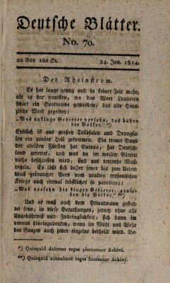 Deutsche Blätter Montag 24. Januar 1814