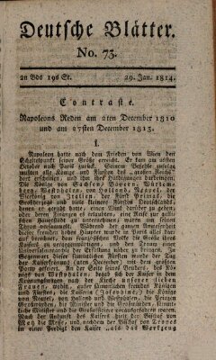 Deutsche Blätter Samstag 29. Januar 1814