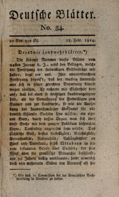 Deutsche Blätter Freitag 18. Februar 1814