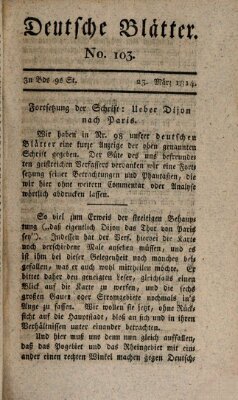 Deutsche Blätter Mittwoch 23. März 1814