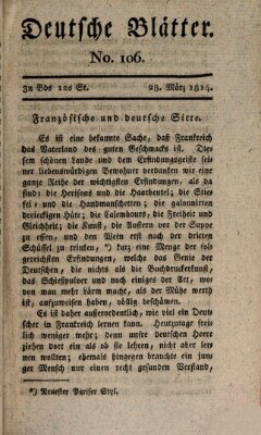 Deutsche Blätter Montag 28. März 1814