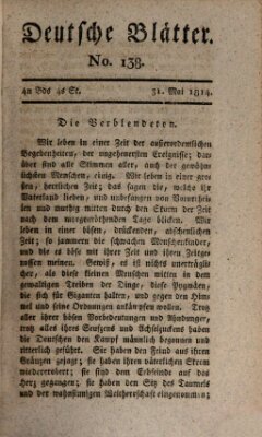 Deutsche Blätter Dienstag 31. Mai 1814