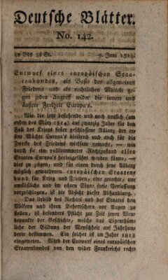 Deutsche Blätter Donnerstag 9. Juni 1814