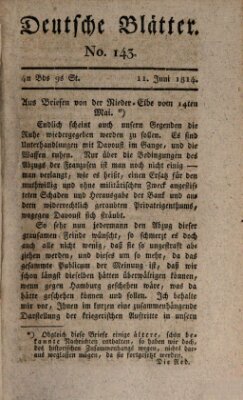 Deutsche Blätter Samstag 11. Juni 1814