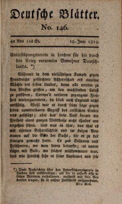 Deutsche Blätter Samstag 18. Juni 1814