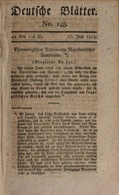 Deutsche Blätter Donnerstag 23. Juni 1814