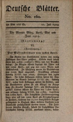 Deutsche Blätter Donnerstag 21. Juli 1814