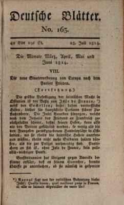 Deutsche Blätter Donnerstag 28. Juli 1814