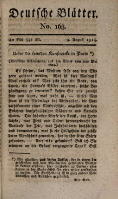 Deutsche Blätter Dienstag 9. August 1814