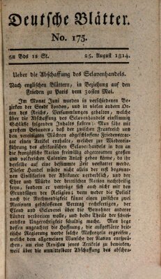 Deutsche Blätter Donnerstag 25. August 1814